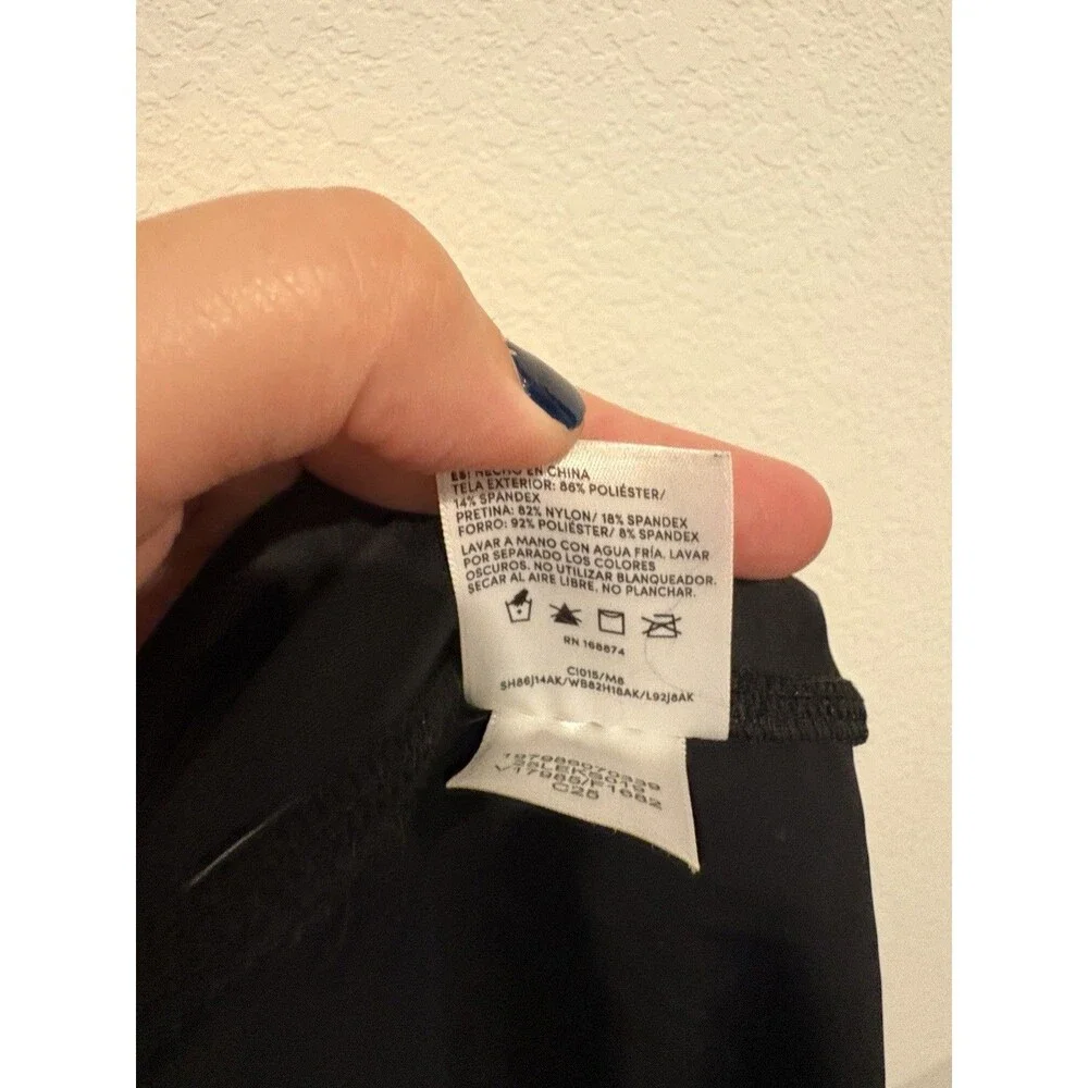 Land’s End Women’s Black Running Athletic Workout Shorts Size L